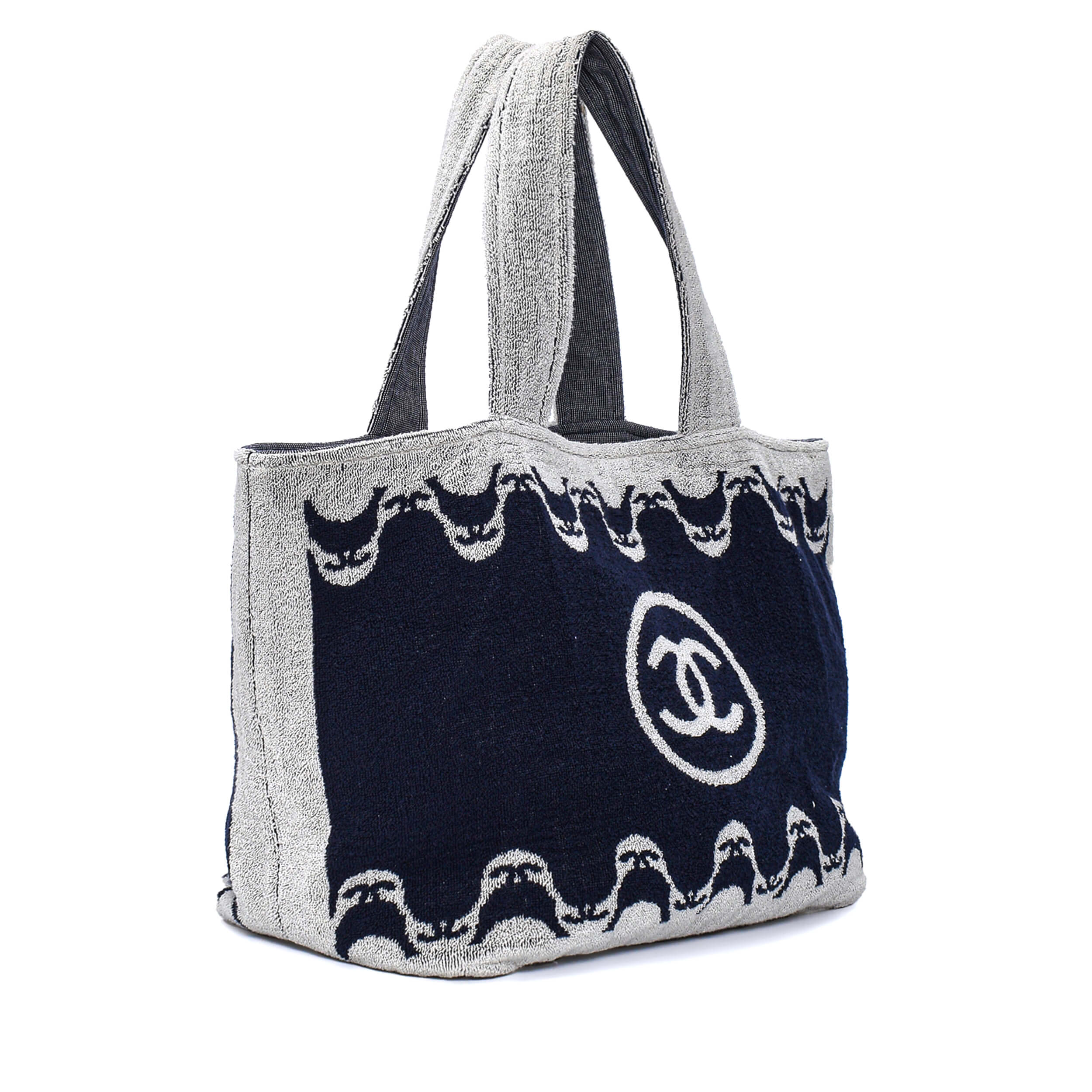 Chanel - Navy Blue Deauville Tote Bag